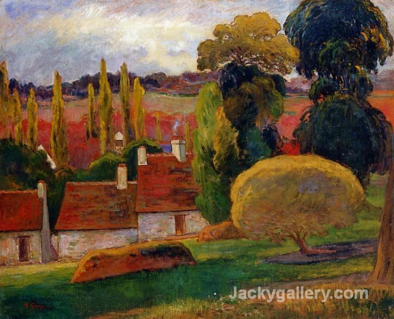 Farm in Brittany Colored by Paul Gauguin paintings reproduction